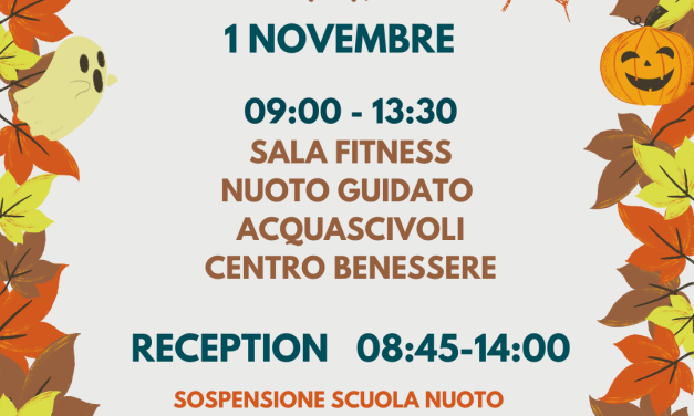 ORARI FESTIVITA’ 01 NOVEMBRE