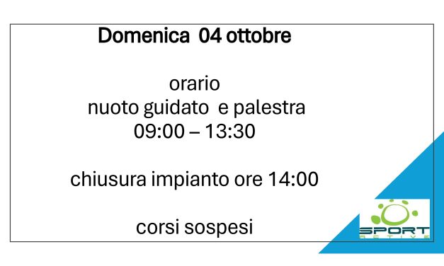 DOMENICA 04 OTTOBRE
